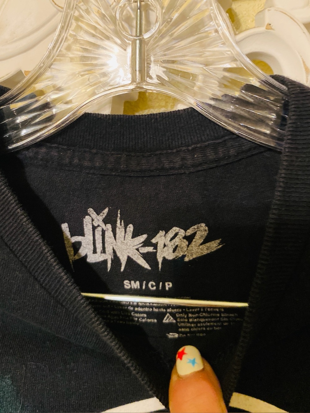 Blink-182 Black Graphic Tee with Teal & Pink Accent - Picture 3 of 3